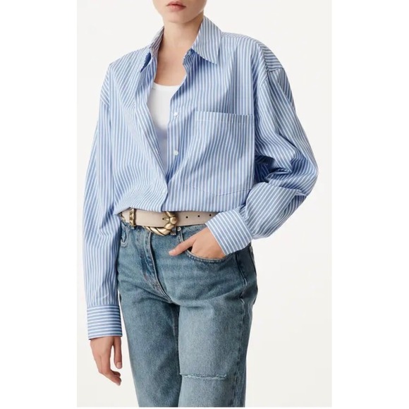 IRO Tops - IRO Paris Yara Striped Button Down Shirt Oversized Blouse‎ 36 MSRP $365
